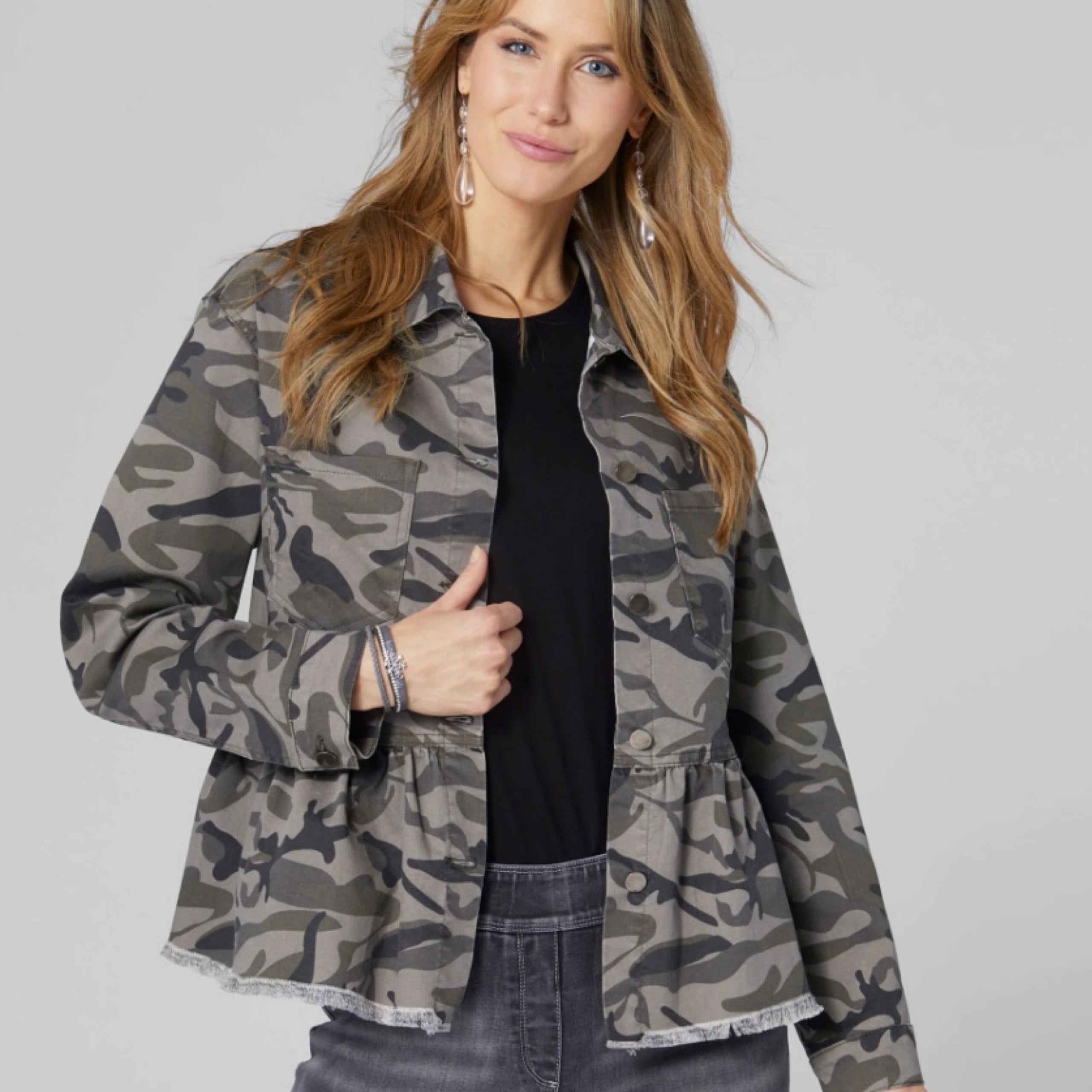 Camo ruffle jacket best sale